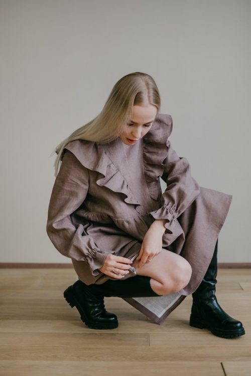 Платье с рюшами Лилия