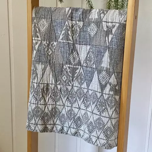 Льяное банное полотенце Лоси серое